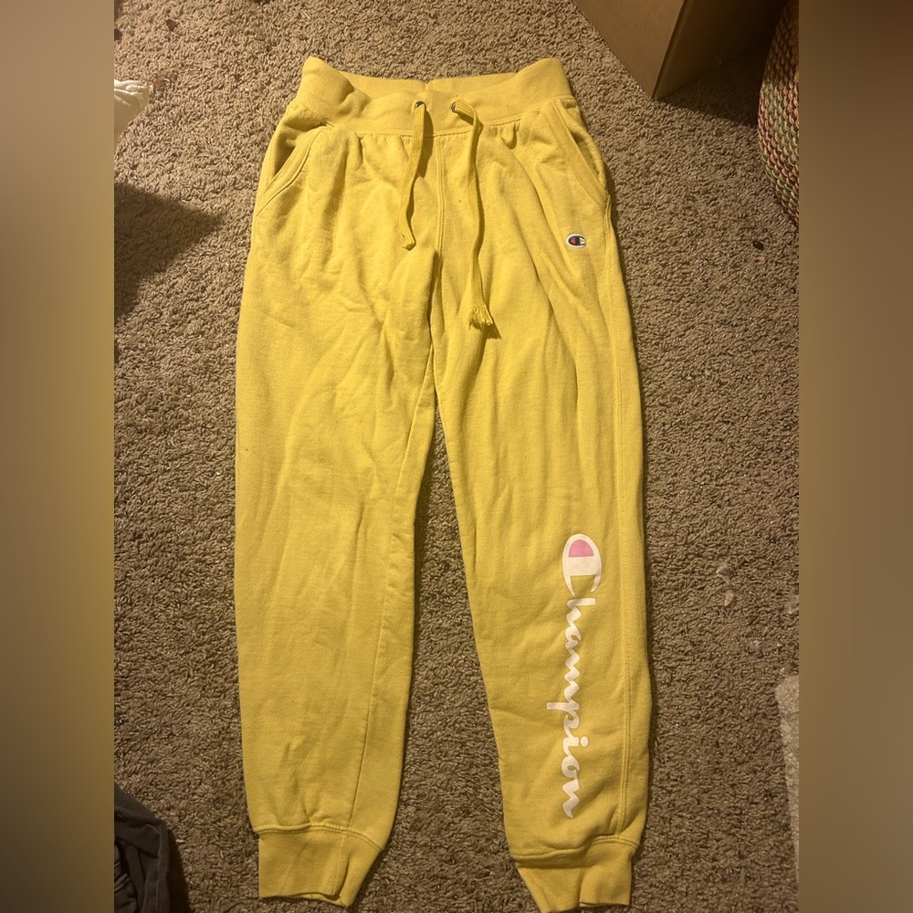 Yellow champion sweatpants